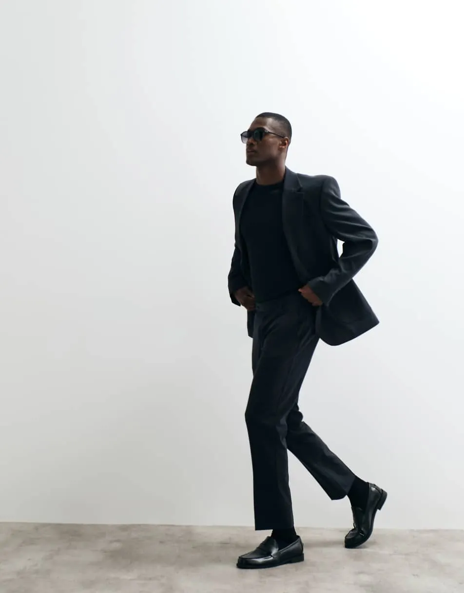 ASOS DESIGN flexMAX slim suit jacket in black