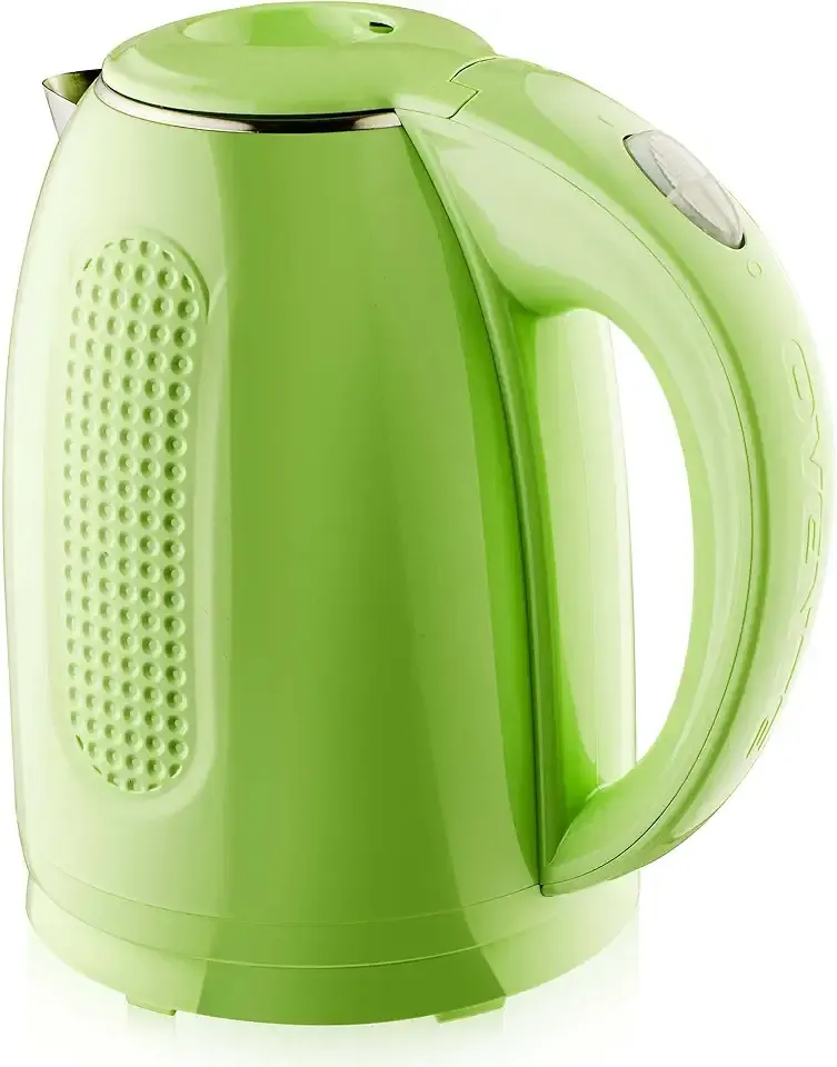 OVENTE 1.7L Double Wall Electric Tea Kettle, 1100W Water Boiler and Heater with Cool-Touch Exterior, Stainless Steel Insulated Interior, Auto Shut-Off, Boil-Dry Protection & Locking Lid, Green KD64G