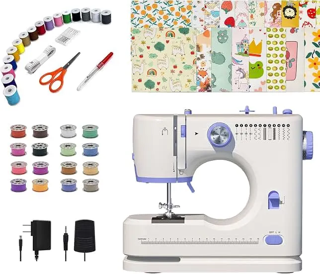 Stoigeld Portable Sewing Machine for Beginners 2026 New SM-725 pro+ | Stepless Speed Foot Pedal, 12W 400SPM, 12 Built-in Stitches, 20 Fa…