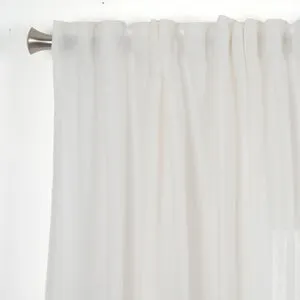 Cortina cinta fruncida Taylor INSPIRE liso blanco de 200x270cm. Cinta termopegada