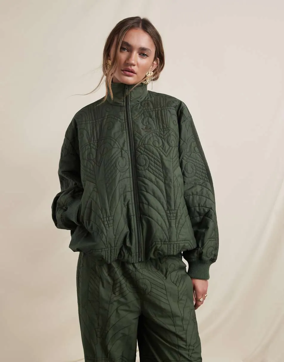 adidas Originals x ASOS oversized track jacket in green