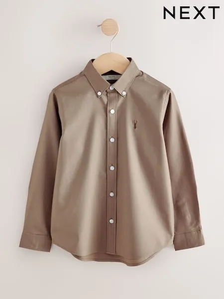 Taupe Oxford Shirt (3-16yrs)