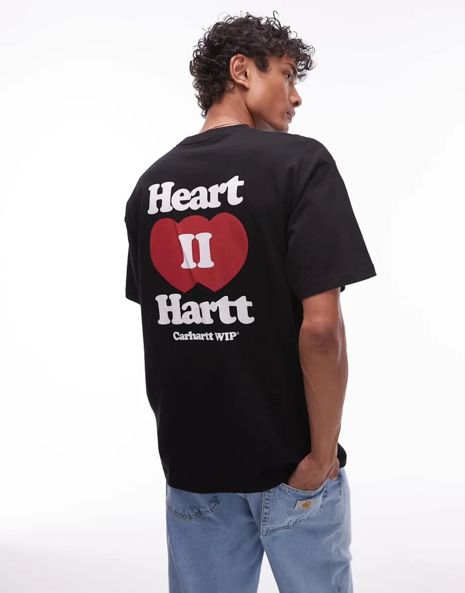 Carhartt WIP Heart II Hartt motif back print t-shirt in black