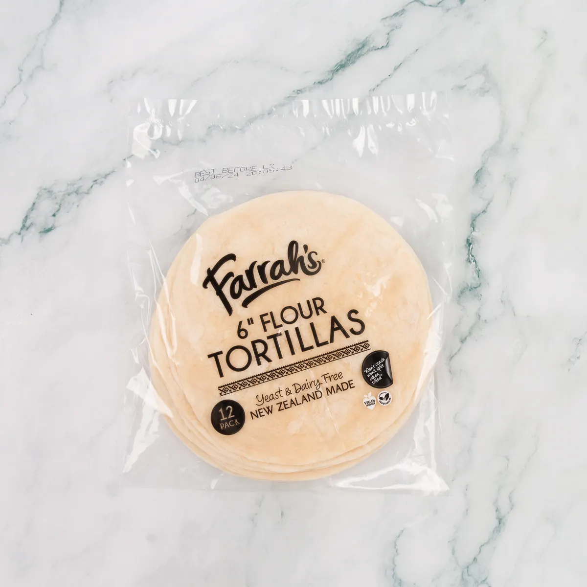 farrahs 6 inch tortillas 12 pack