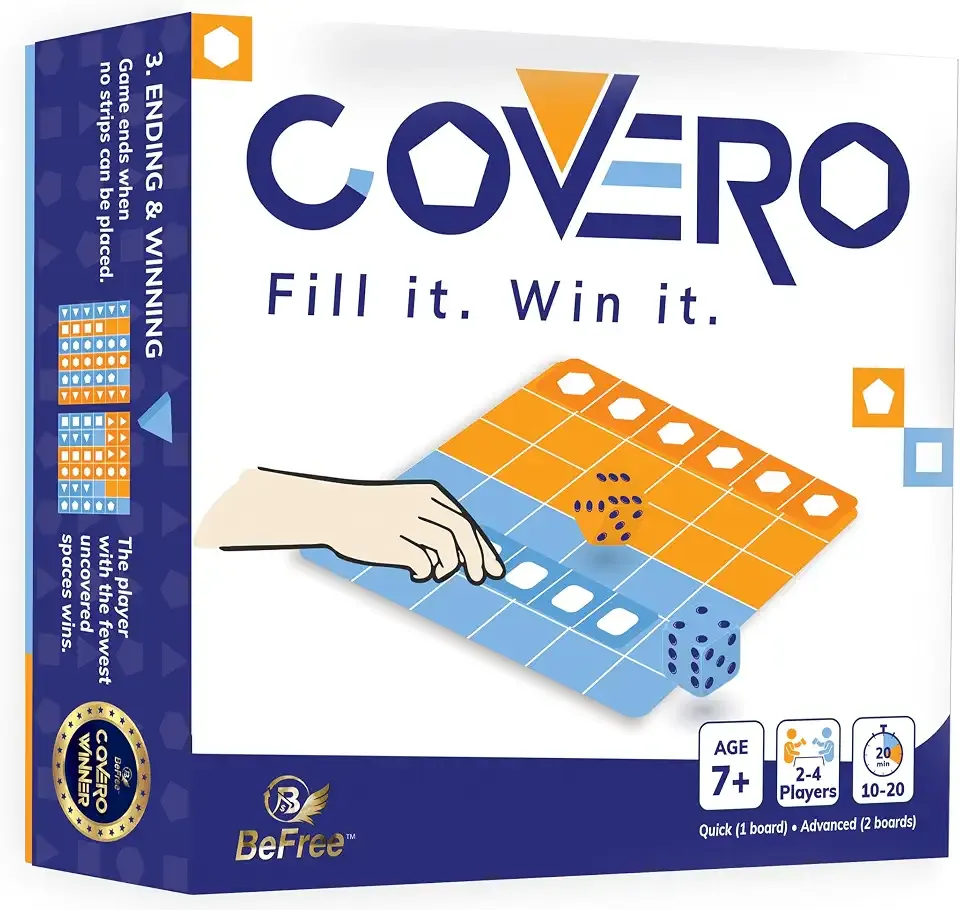 COVERO by BeFree Fast Strategy Puzzle Game for Kids and Families, Ages 7+