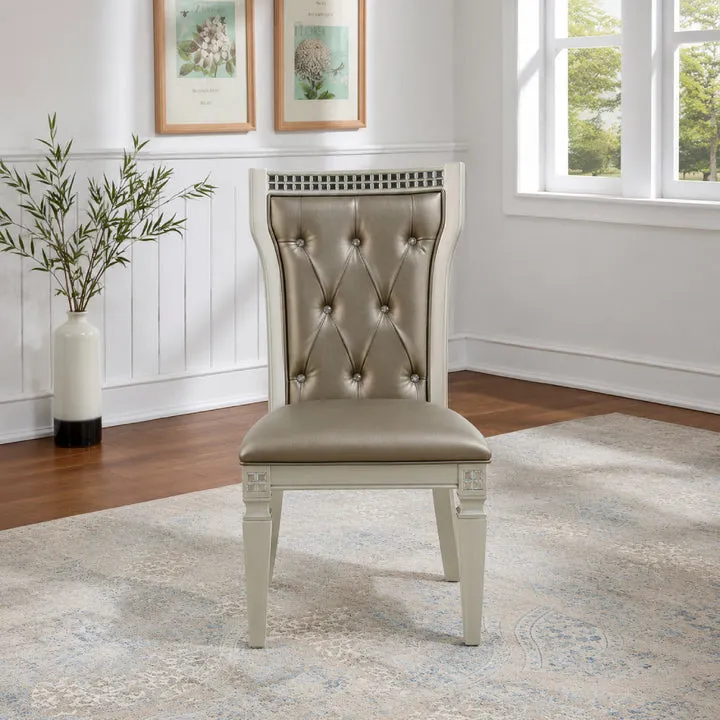 Adelina Side Chair (1-Piece) by Furniture of America - Gray/White