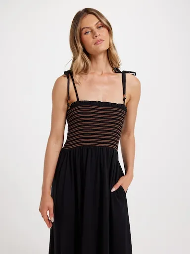 Just Jeans Irina Shirred Maxi Dress