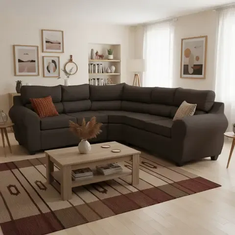 Sofá Seccional Dubai Chocolate 5 Cuerpos