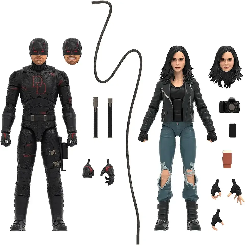 Marvel Legends Series Daredevil: Born Again Daredevil & Jessica Jones, 2 Collectible 6-Inch Action Figures