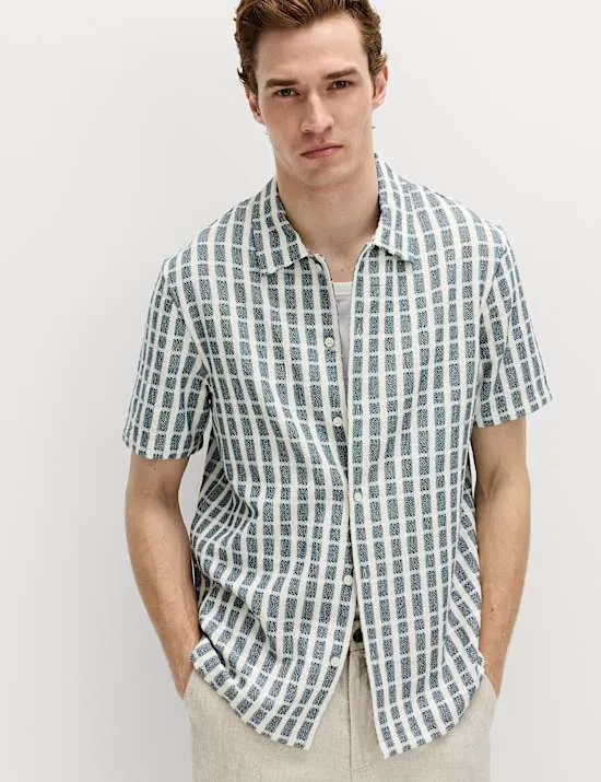 Regular Fit Pure Cotton Short Sleeve Shirt