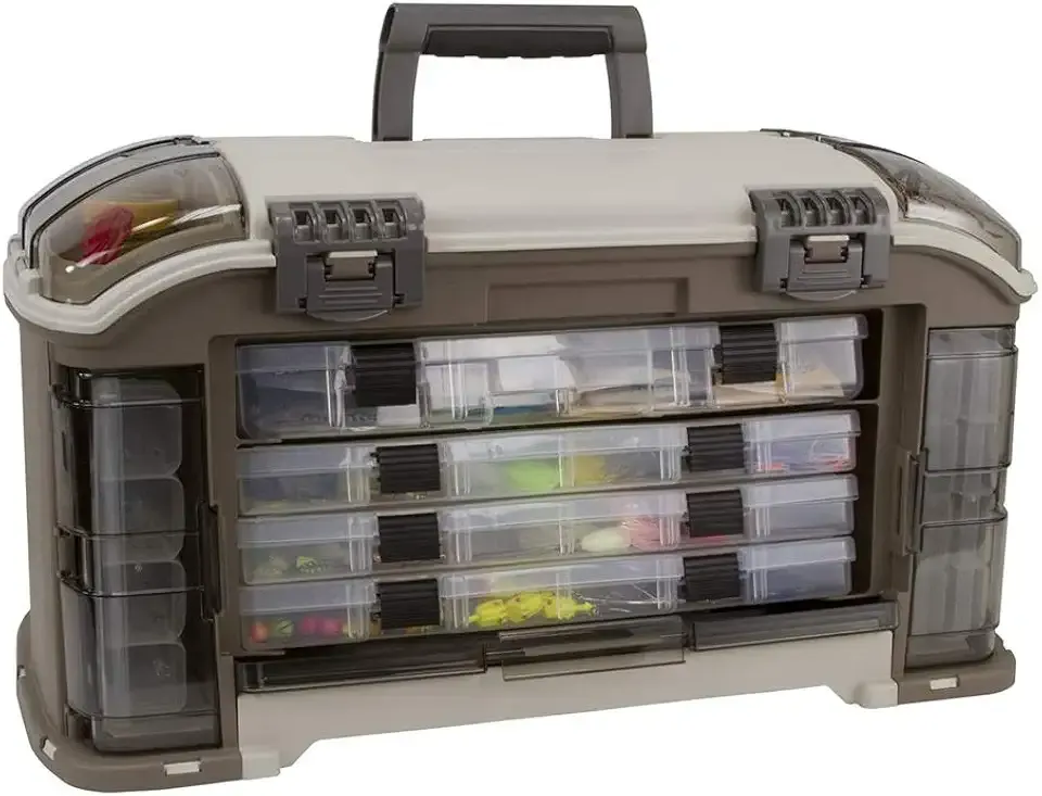 Plano Angled 787 Guide Series Stowaway Tackle System- Includes 7 Stowaways, Fishing Tackle Storage, Premium Tackle Storage, One Size, Model Number: 787010