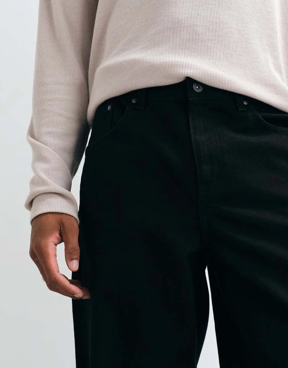 ASOS DESIGN essential baggy jeans in black