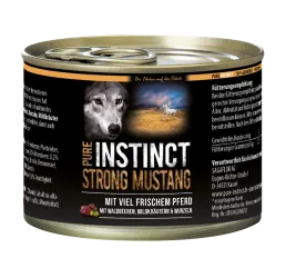 PURE INSTINCT STRONG MUSTANG mit Pferd für Hunde 6 x 200 g