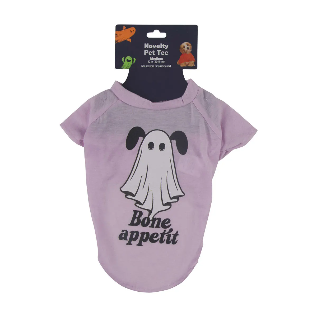 Halloween Novelty Purple Printed Pet Tee, 2 Assorted Sizes