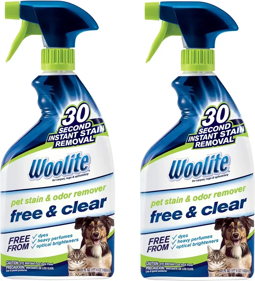Bissell Woolite Free & Clear, Pet Stain & Odor Remover, 22oz (Pack of 2), 2719