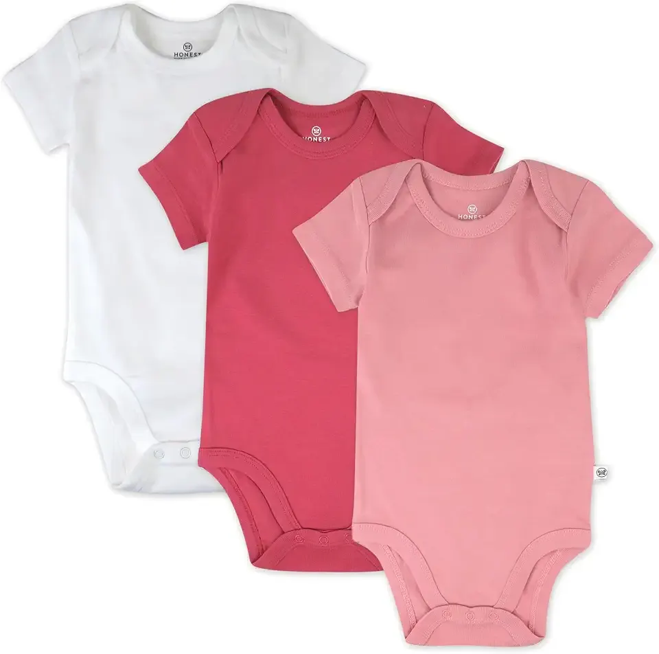 unisex-baby 3-pack Short Sleeve Bodysuits One-piece 100% Organic Cotton for Infant Baby Boys, Girls, Unisex
