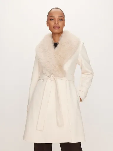 DOTTI Aurora Fur Collar Coat