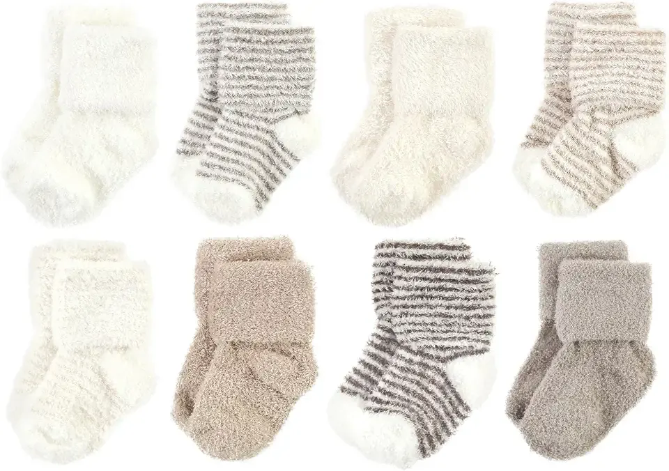 Baby 8-pack Cotton Rich Newborn and Terry Socks