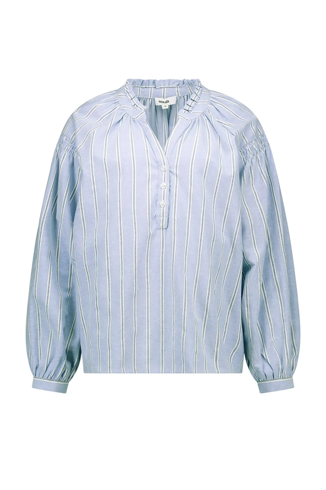 Blauw/wit gestreepte blouse