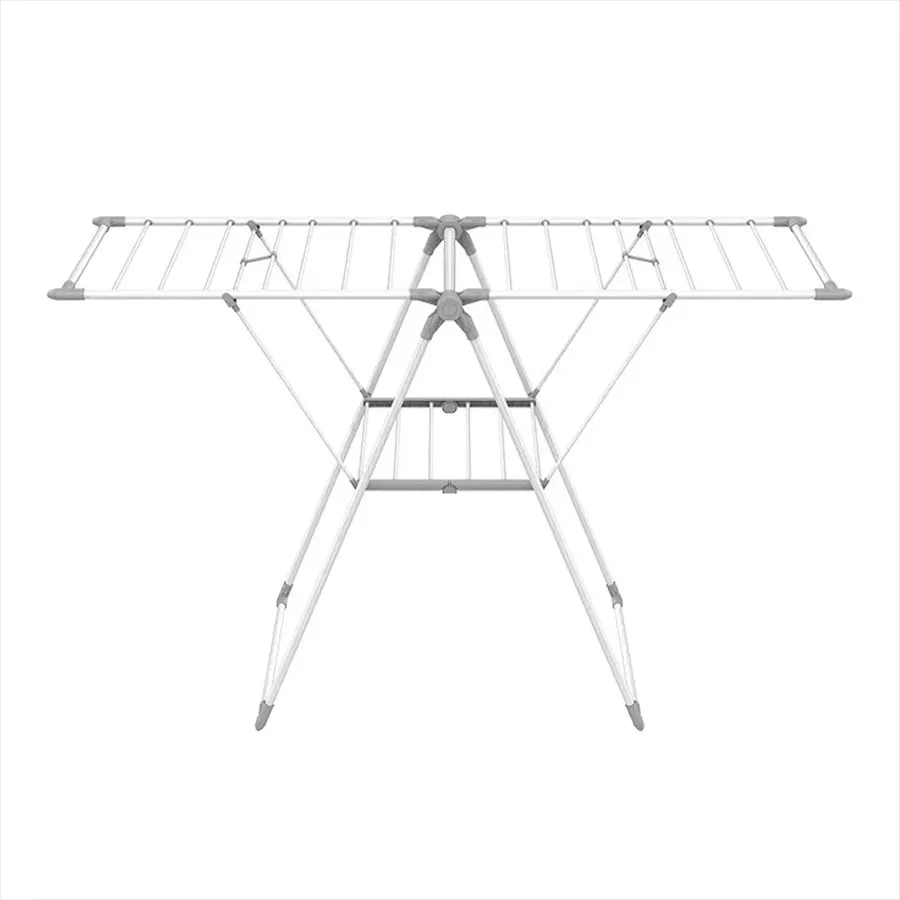 Tender de ropa reforzado plegable con alas 160 cm y base blanco