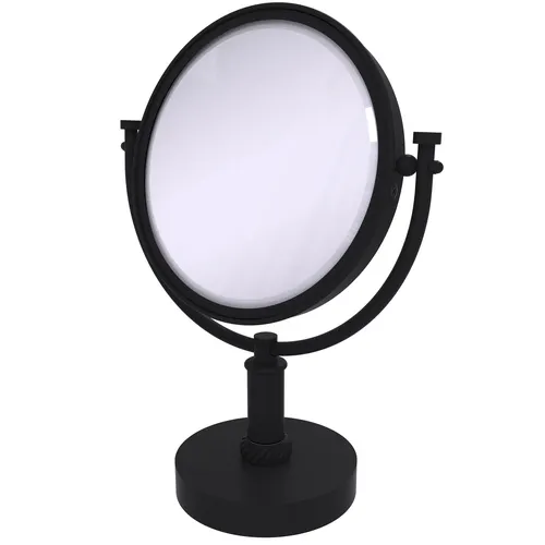 Allied Brass 8" Freestanding Magnifying Makeup Mirror with Twisted Accents