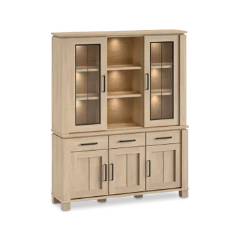 Dressoir met Opzetkast BELMONTE Brushed Sand Oak B162