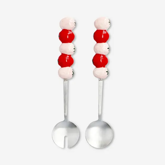 Salad servers with strawberries -...