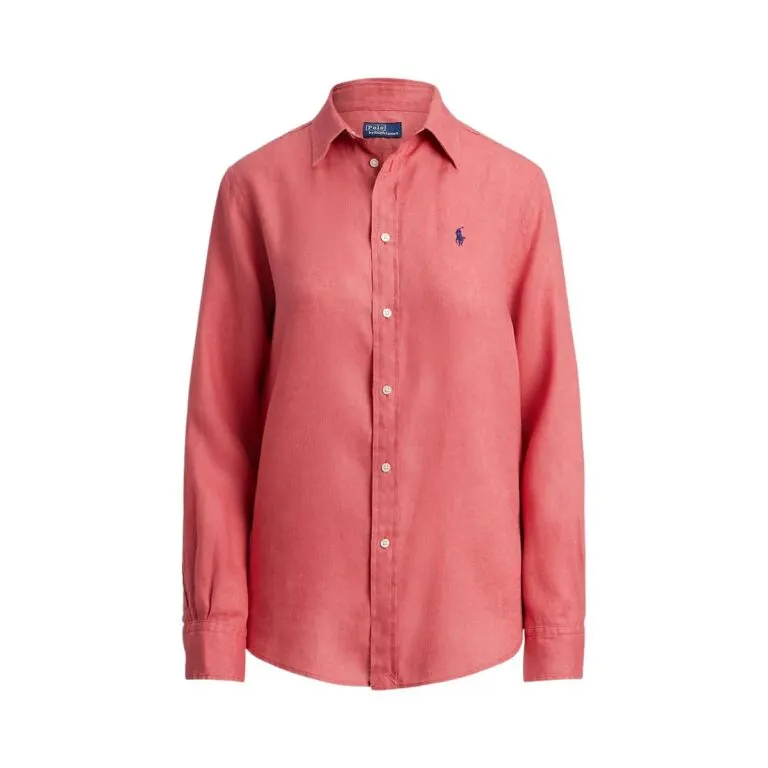 Classic Fit Linen Shirt - Rosa