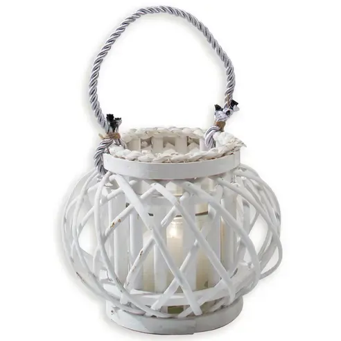 Laterne - weiß - Ø 23 cm