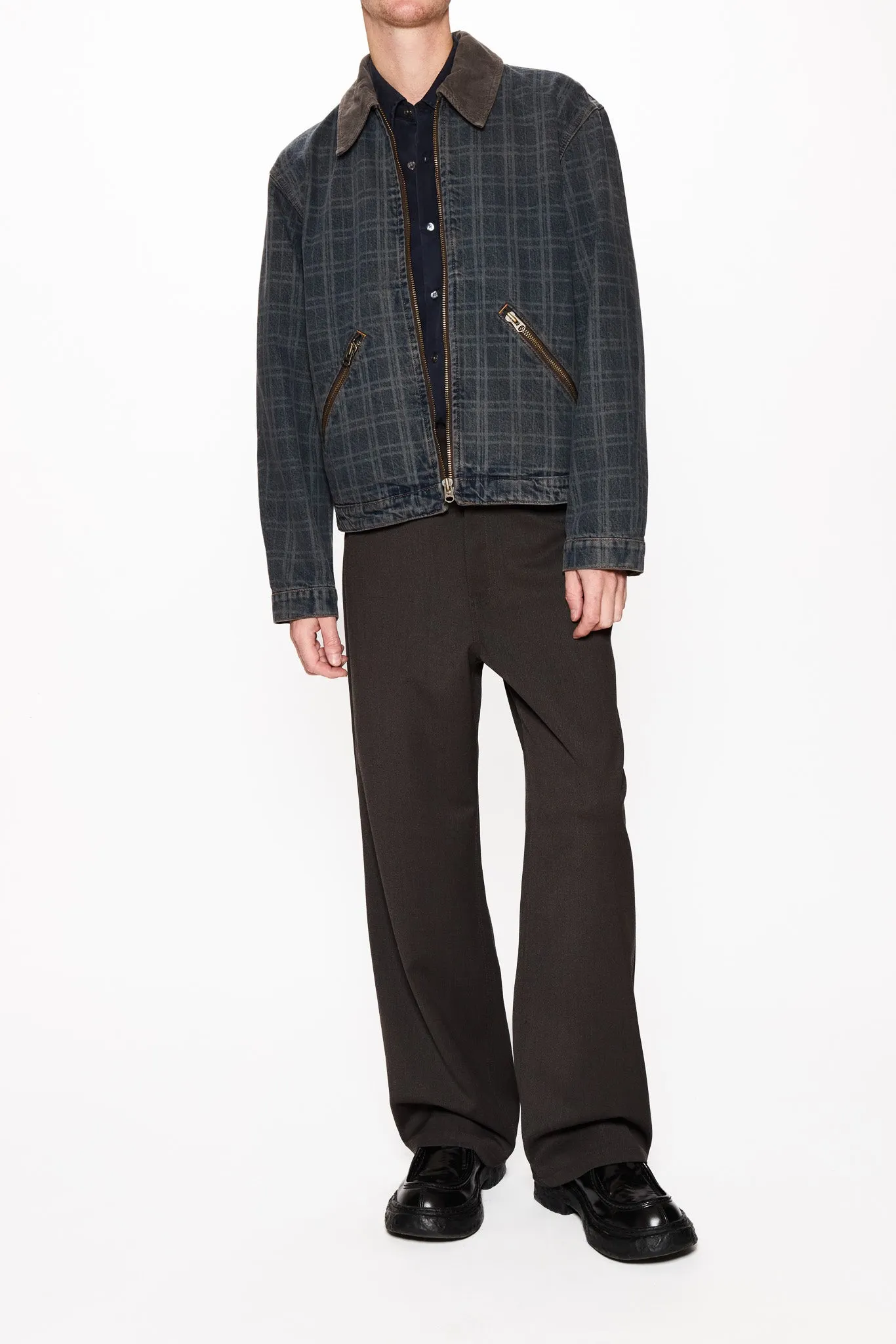 Zip-Up Denim Jacket