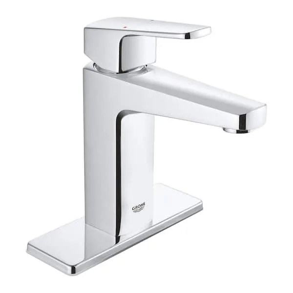 GROHE Tallinn 4 in.​ Centerset Single-​Handle Bathroom Faucet in Starlight Chrome