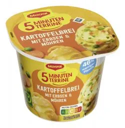 Maggi 5 Minuten Terrine Kartoffelbrei mit Erbsen & Möhren