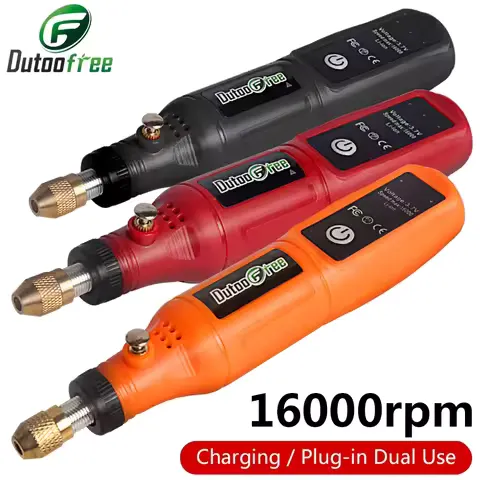 16000rpm USB Cordless Rotary Tool 3.7V Dremel Mini Drill Engraving Pen Electric Mini Wireless Drill Woodworking DIY Set