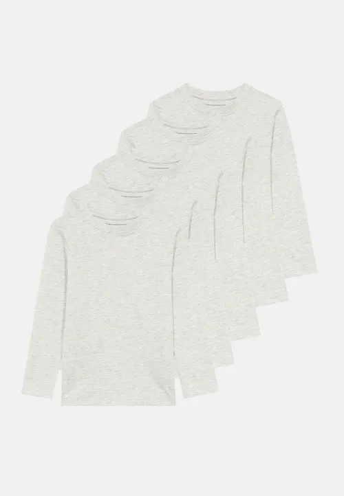 UNISEX 5 PACK - Topper langermet - mottled light grey