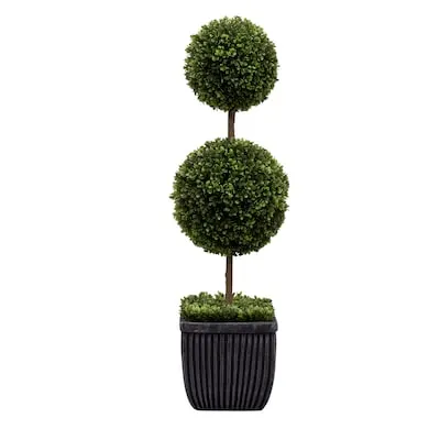 35-in Green Indoor Floor Boxwood Artificial plant
