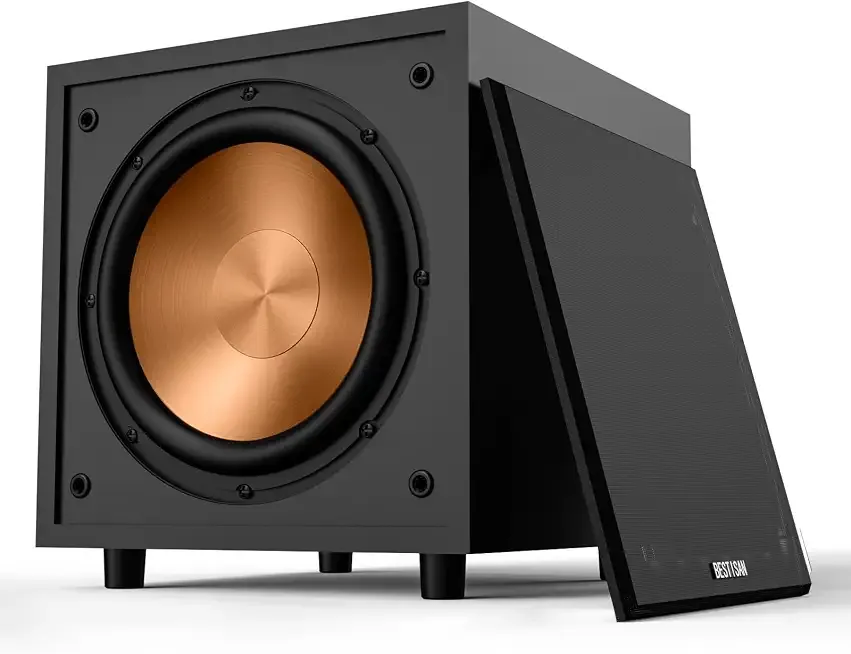 BESTISAN 8" Powered Subwoofer 120W Peak, Class-D DSP, 35Hz Deep Bass