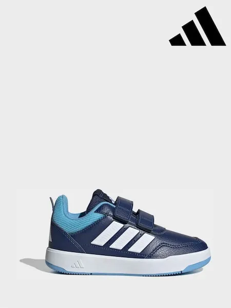 adidas Dark Blue Hook and Loop Tensaur Sport 3.0 Junior Trainers