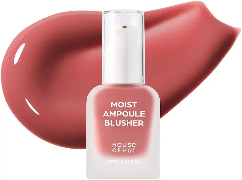 House of Hur Liquid Blusher – Korean Makeup Hydrating Liquid Blush – Water-Based, Blendable + Buildable – Hyaluronic Acid + Panthenol, Dewy Finish – 11 Shades – 03 Rose Brown (20 ml/0.68 fl oz)