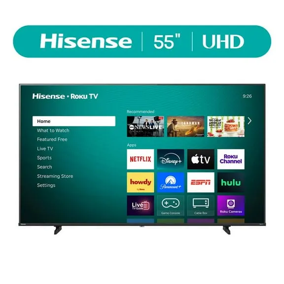 Hisense 55" Class H5 Series 4K UHD Roku Smart TV (55H5BR) - Dolby Vision, HDR10, DTS Studio Sound, AI Sports Mode, Game Mode Plus with VRR, Bezel-less Design, Roku TV OS $168.00 Was $278.00