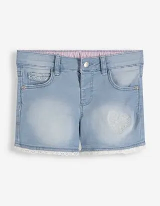 Pantaloncini - Ricami - Azzurro