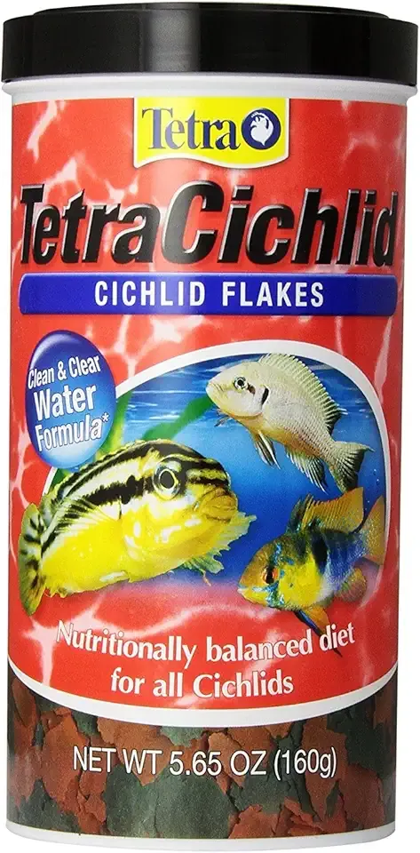 TetraCichlid Cichlid Flakes, Fish Food, Clear Water Advanced Formula, 5.65 Ounces