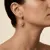 Oorbel in high fashion, roze steentjes