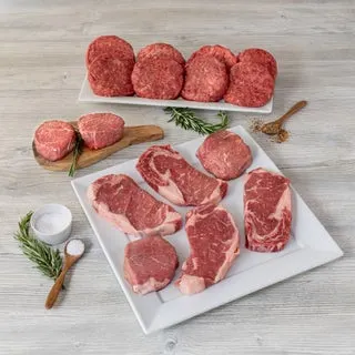 Chicago Steak Premium Angus Beef Butcher Assortment, 17 Total Packs, 8 Lbs. Total