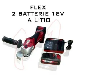 Smerigliatrice Angolare Doppia Batteria Litio 18v Einhell 18 Li Kit Flex 115 Mm