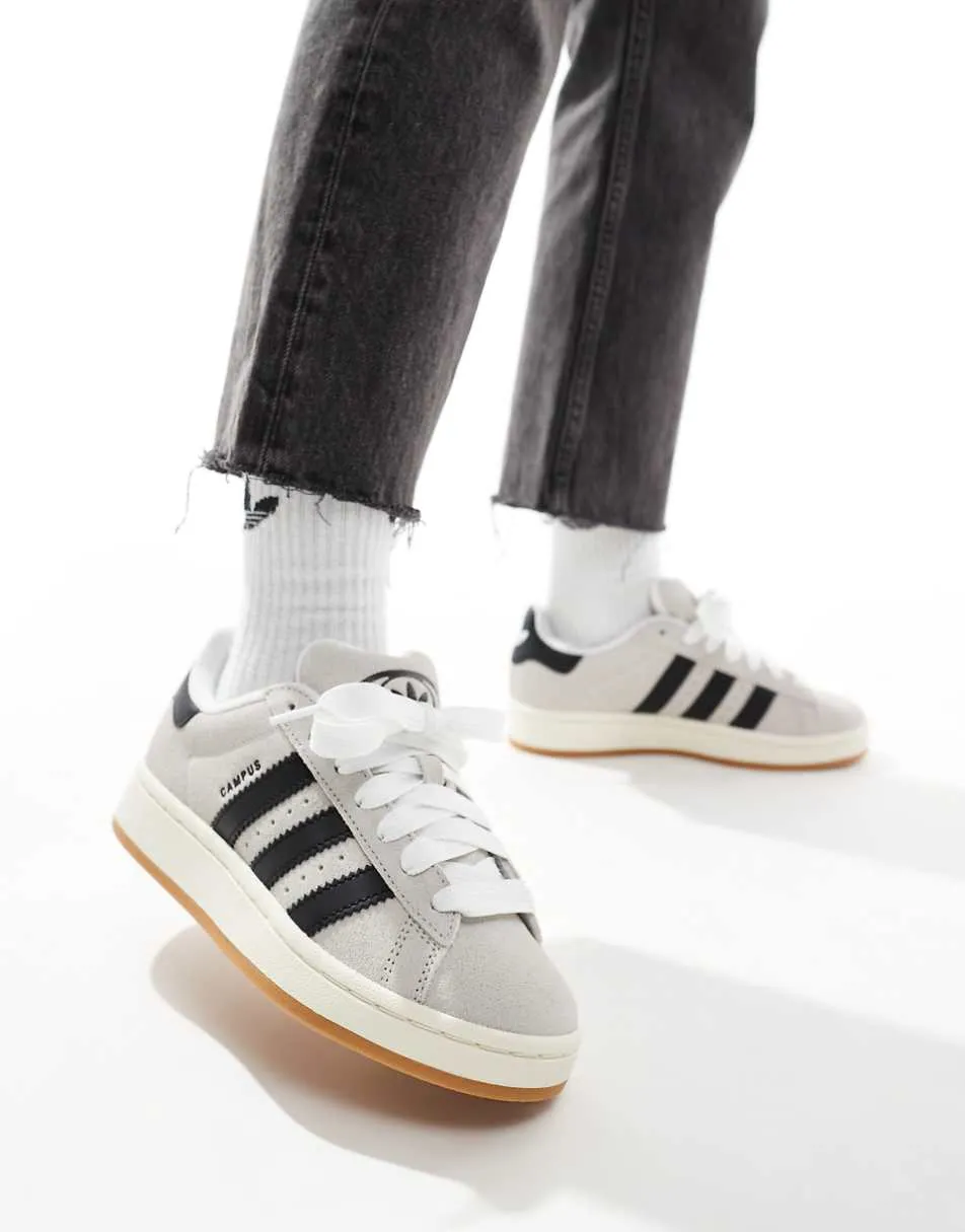 adidas Originals Campus 00s trainers in light grey and black