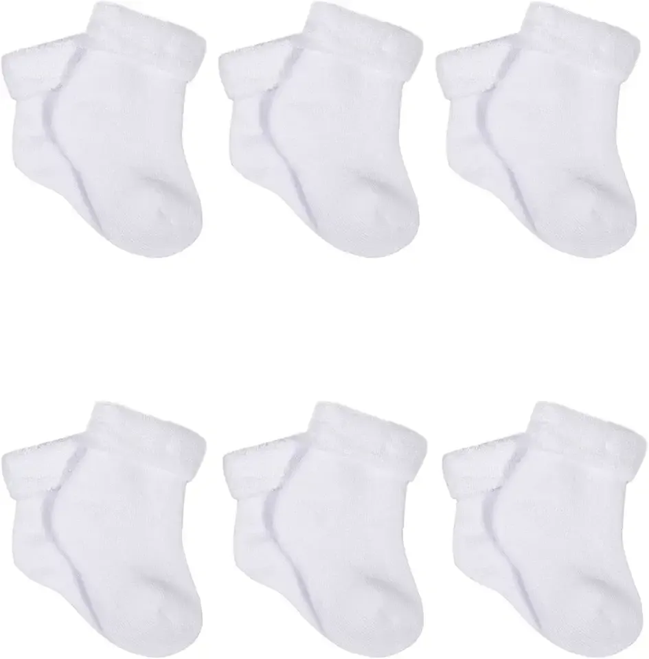 6-Pack White Terry Socks