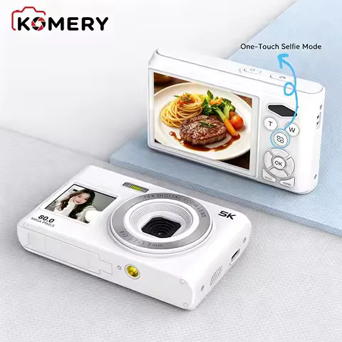 Camera Photographer Dual-screen Selfie Portable Digital Camera 5K 80MP Beauty Filters HD Image Quality Life Wi-Fi Enabled