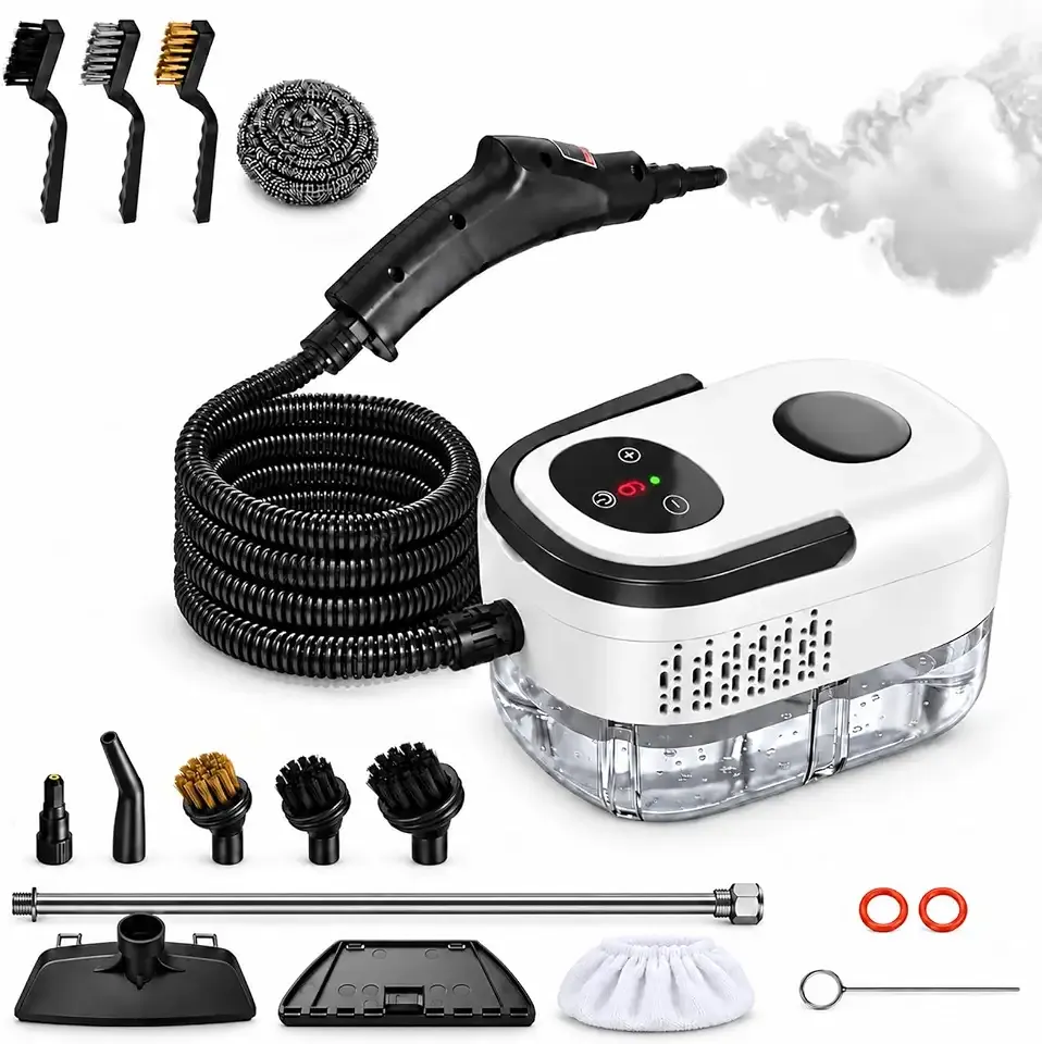 2500W Handheld Steam Cleaner with 6-Level Adjustable Steam, Hand Held Steamer for Cleaning with 16Pcs Accessories and Large Water Tank, Steam Cleaner for Car Detailing,Home,Tile,Grout,Furniture