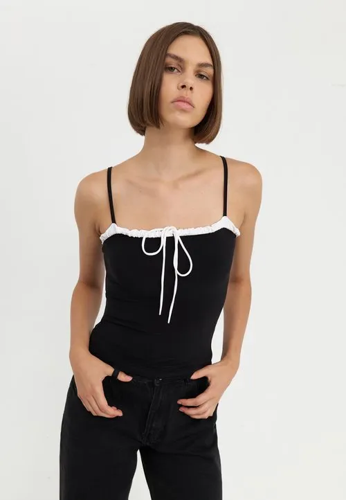 Topper - black/white