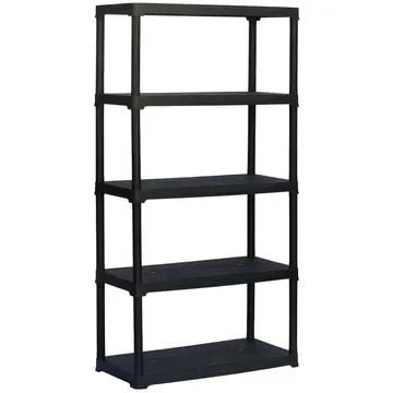 Scaffale a 5 ripiani Nero Linea Tempo